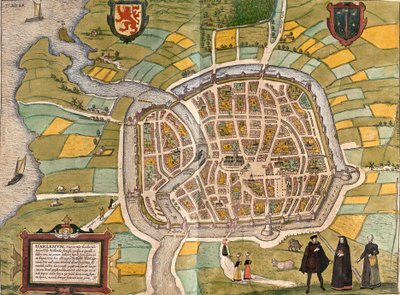 Plan von Haarlem, Niederlande von Franz Hogenberg