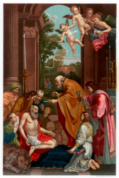 Letzte Kommunion des Heiligen Hieronymus, 1614 (1870) von Franz Kellerhoven