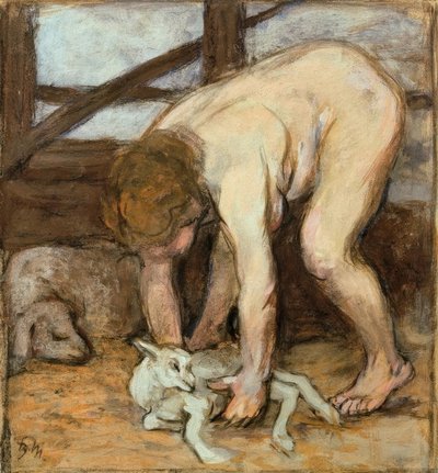 Akt mit Zicklein von Franz Marc