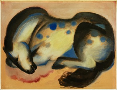 Liegendes Pferd von Franz Marc