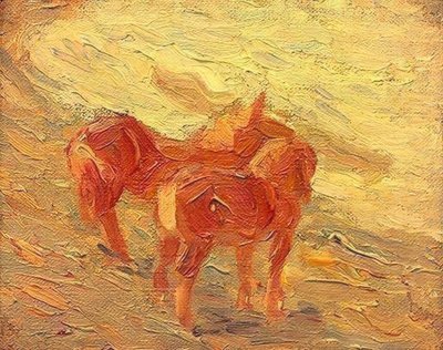 Pferde am Meer von Franz Marc