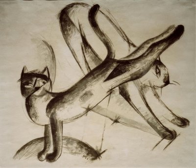 Spielende Katzen von Franz Marc