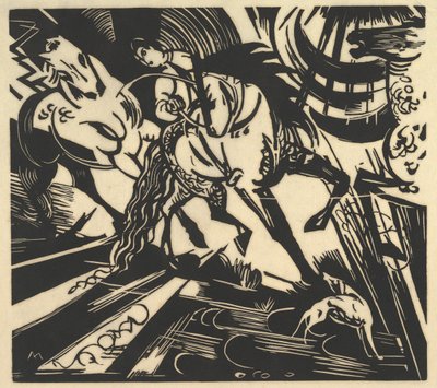 Die Reitschule, 1913 von Franz Marc