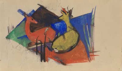 Zwei liegende Rehe von Franz Marc