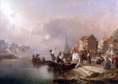 Norwegische Hochzeitsgesellschaft von Franz Richard Unterberger