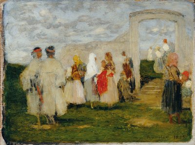 Kirchgang in Lundenburg von Franz Rumpler