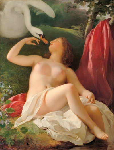 Leda mit dem Schwan von Franz Schrotzberg