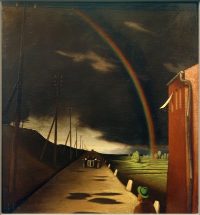 Landschaft mit Regenbogen von Franz Sedlacek