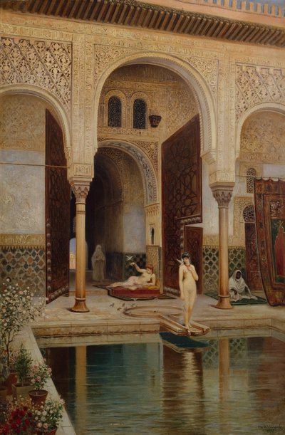 Der Alhambra-Palast Patio in Granada von Franz Wilhelm Odelmark