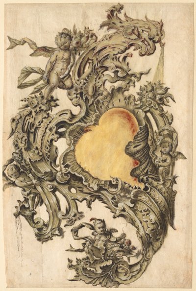Kartusche mit Putti von Franz Xaver Habermann