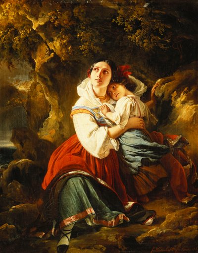 Der herannahende Sturm, 1834 von Franz Xaver Winterhalter