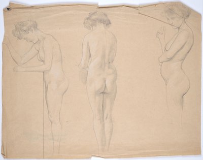 Aktstudien einer schwangeren Frau von Franz von Matsch