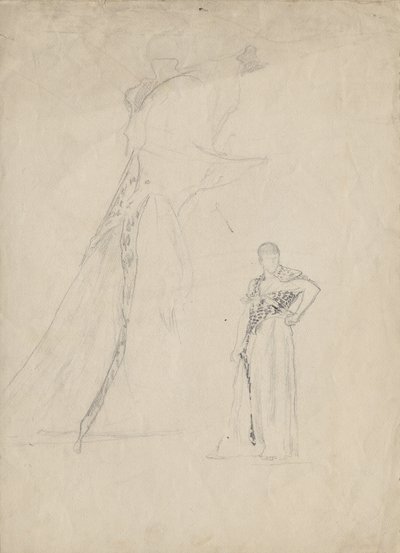 Draperiestudie mit Leopardenfell von Franz von Matsch