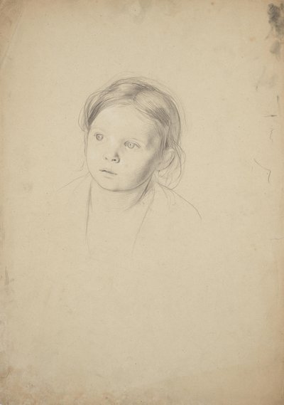 Studie eines Mädchenkopfes von Franz von Matsch