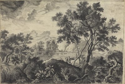 Klassische Landschaft mit einem Tempietto von Frédéric de Moucheron