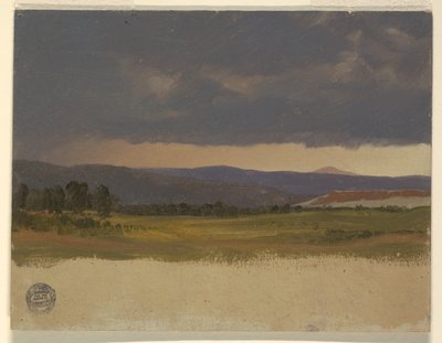 Blauer Hügel unter niedrigen Wolken von Frederic Edwin Church