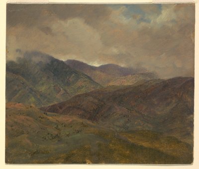 Blaue Hügel und graue Wolken, Jamaika von Frederic Edwin Church