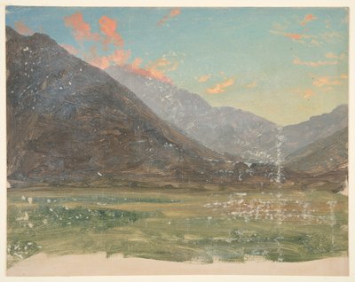 Tiefes Tal mit sonnenuntergangsbeleuchteten Wolken von Frederic Edwin Church