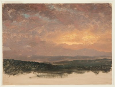 Zeichnung, Sonnenuntergang über den Catskills, 1870–80 von Frederic Edwin Church