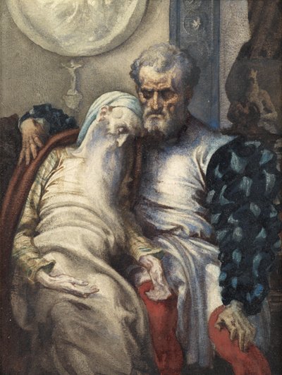 Michael Angelo pflegt seinen sterbenden Diener von Frederic Leighton