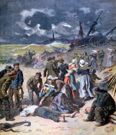 Ein Sturm in Calais, Frankreich, 1893 von Frederic Lix