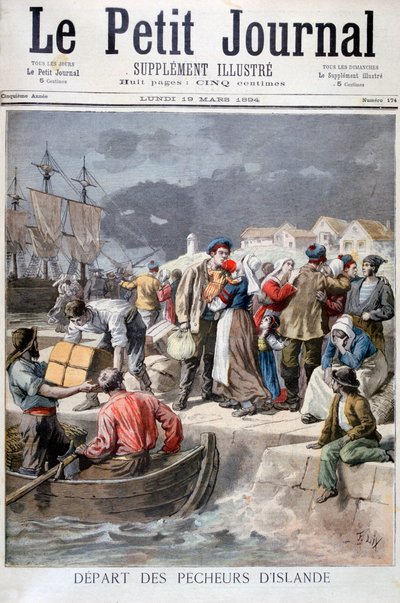 Abfahrt der isländischen Fischer, 1894 von Frederic Lix