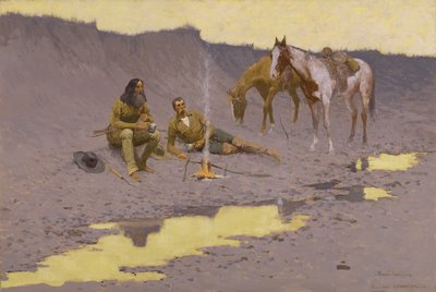 Ein Neujahr am Cimarron von Frederic Remington