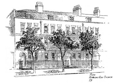 Alexander Pope, Mawsons Row, Chiswick, London, 1912 von Frederick Adcock