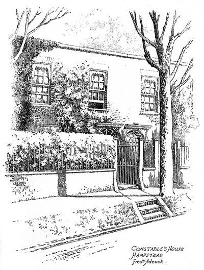 Haus von John Constable, Hampstead, London, 1912 von Frederick Adcock