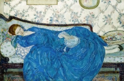 Das blaue Kleid, 1917 von Frederick Carl Frieseke