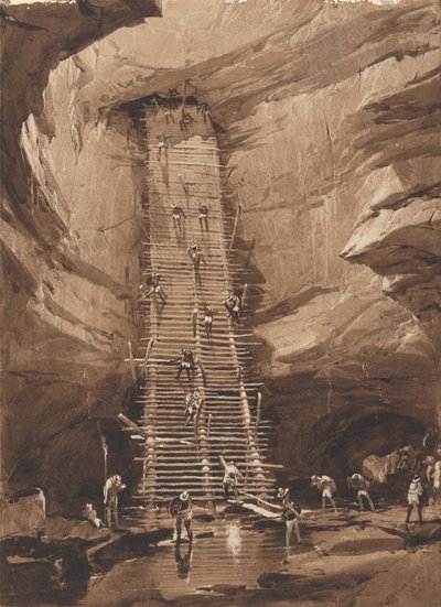 Brunnen in Bolonchen, Yucatan von Frederick Catherwood