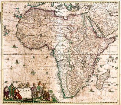 Karte von Afrika von Frederick de Wit