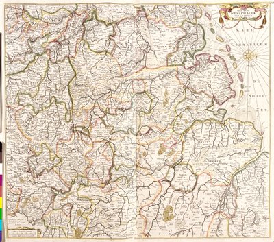 Karte von Westfalen (Deutschland) von Frederick de Wit