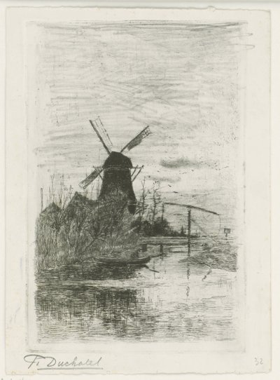 Der Fischer von Fredericus Jacobus van Rossum du Chattel (signed by artist)