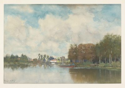 Holländischer Kanal von Fredericus Jacobus van Rossum du Chattel (signed by artist)