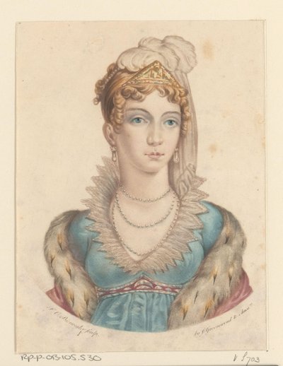 Porträt von Anna Pawlowna Romanowa von Frederik Christiaan Bierweiler