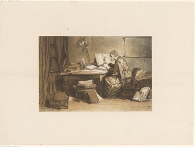 Gelehrter in seinem Arbeitszimmer von Frederik Hendrik Weissenbruch