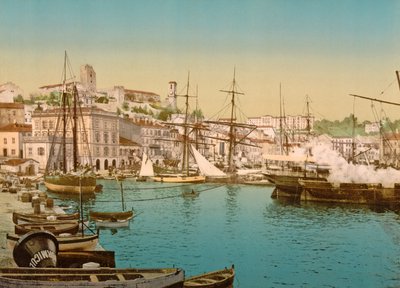 Allgemeiner Blick auf den Hafen von Cannes von French Photographer