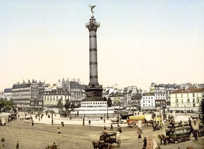 Place de la Bastille, Paris, veröffentlicht 1900 von French Photographer