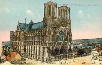 Reims, Kathedrale, vor dem Ersten Weltkrieg von French Photographer