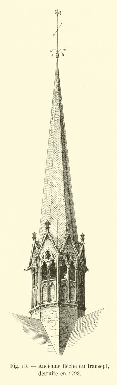 Ehemaliger Turm des Querschiffs, zerstört 1793 von French School