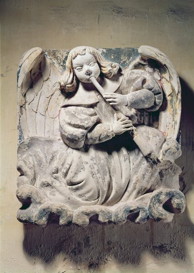Engel-Musiker (Basrelief) von French School