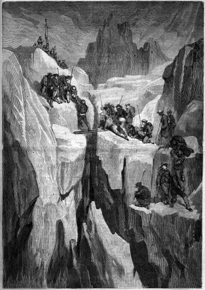Besteigung des Mont Blanc, 5. Juli von French School