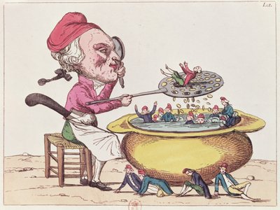 Karikatur von Maximilien de Robespierre (1758-94), 1793 von French School