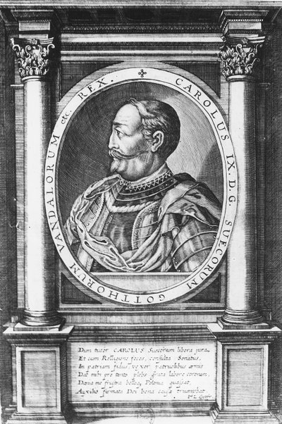 Karl IX., König von Schweden (Gravur) von French School