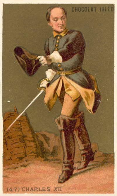 Karl XII. von Schweden (Chromolitho) von French School