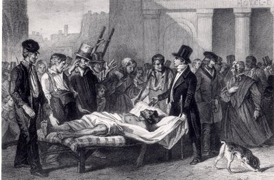 Cholera in Paris, 1832 von French School