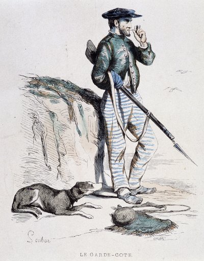 Küstenwache 19. Jahrhundert von Soubon von French School