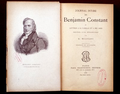 Tagebuch von Benjamin Finstnt. Ausgabe von 1895 von French School