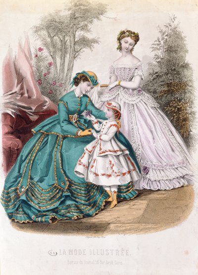 Modeplatte aus La Mode Illustrée, 1865 von French School